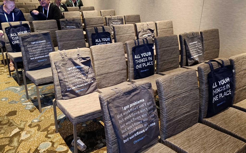 ChronosHub toad bags at the 46th annual SSP Conference